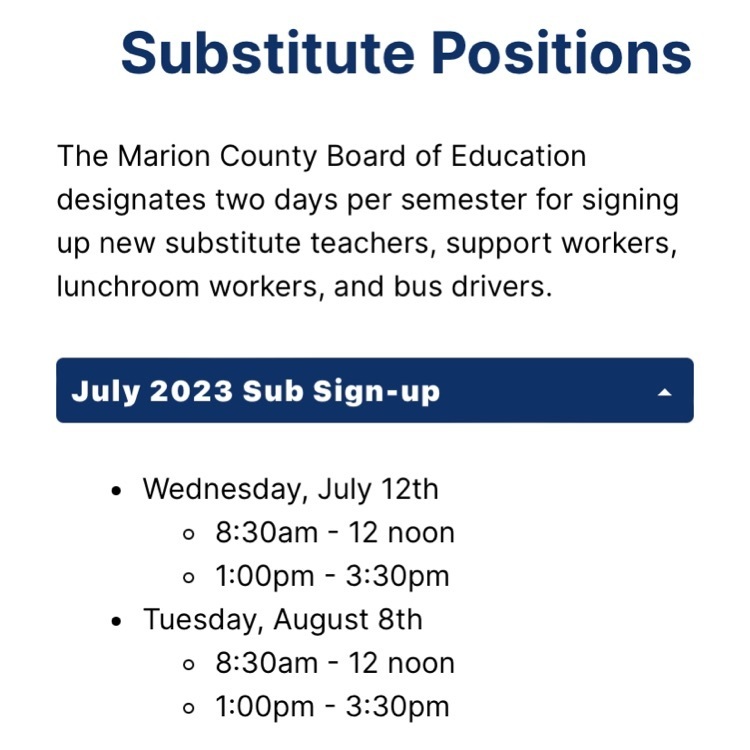 substitute sign-up
